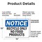 Signmission Recycle Only No Food Products, 14 in W x Rectangle, Plastic OS-2PACK-NS-P-1014-L-18001 - alternate 4